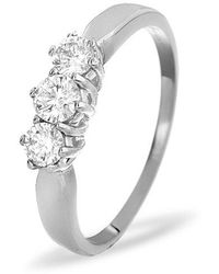 The Diamond Store - Trilogy Ring 0.50Ct Diamond 9K - Lyst