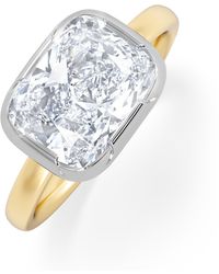 The Diamond Store - East West 3.00Ct Elongated Cushion Cut Lab Diamond Solitaire Engagement Ring - Lyst