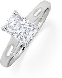 The Diamond Store - Amora Radiant 1.00Ct Lab Diamond Engagement Ring F/Vs1 Set - Lyst