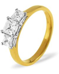The Diamond Store - Lauren 18K 3 Stone Diamond Ring 0.25Ct H/Si - Lyst