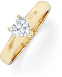 The Diamond Store - Naomi Heart Cut Lab Diamond Engagement Ring 0.50Ct H/Si - Lyst