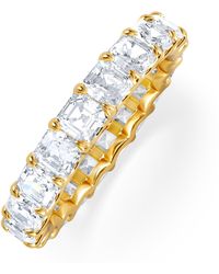 The Diamond Store - Elisa Diamond Eternity Ring Asscher Cut 7Ct Vvs 18K Size O-W - Lyst