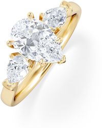 The Diamond Store - Adore 1.50Ct Pear Cut Lab Diamond 3 Stone Engagement Ring - Lyst