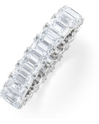 The Diamond Store - Luxe 5.00Ct Lab Diamond Eternity Ring With Igi Certified Emerald-Cut Diamonds - Lyst