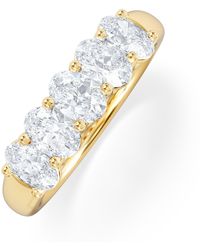 The Diamond Store - Unity 1.00Ct Oval Cut Lab Diamond 5 Stone Ring - Lyst