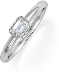 The Diamond Store - Horizon Emerald Cut Lab Diamond Solitaire Ring 0.25Ct H/Si - Lyst
