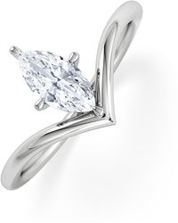 The Diamond Store - Vela 0.50Ct Marquise Cut Lab Diamond Solitaire Engagement Ring - Lyst