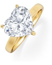 The Diamond Store - Amora Heart 3.11Ct Hidden Halo Lab Diamond Engagement Ring G/Vs Set - Lyst