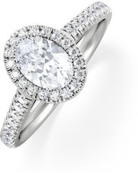 The Diamond Store - Georgina Gia Oval Diamond Halo Engagement Ring 18Kw 1.30Ct G/Vs2 - Lyst