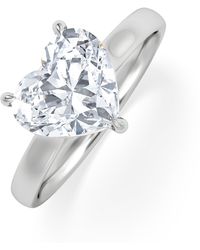 The Diamond Store - Amora Heart 2.00Ct Lab Diamond Engagement Ring F/Vs Set - Lyst