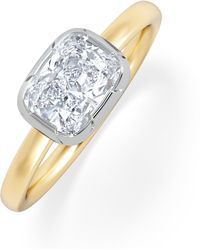 The Diamond Store - East West 1.00Ct Elongated Cushion Cut Lab Diamond Solitaire Engagement Ring - Lyst