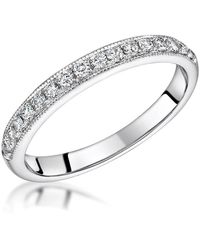 The Diamond Store - Danielle Matching 2.8Mm Wedding Band 0.30Ct H/Si Diamonds - Lyst