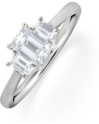 The Diamond Store - Evoke 3 Stone Emerald Cut Lab Diamond Ring 0.50Ct - Lyst