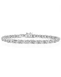 The Diamond Store - Diamond Kisses Bracelet With 0.05Ct Set - Lyst