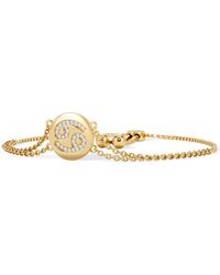 The Diamond Store - Astrology Cancer 0.07Ct Lab Grown Diamond Adjustable Medallion Bracelet 18K Vermeil - Lyst