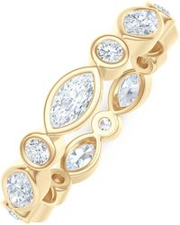 The Diamond Store - Skyline 1.13Ct Marquise And Round Cut Lab Diamond Eternity Ring - Lyst