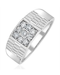 The Diamond Store - Lab Diamond Signet Ring 0.50Ct H/Si - Lyst