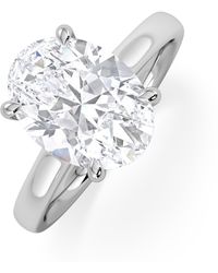 The Diamond Store - Amora Oval 3.00Ct Hidden Halo Lab Diamond Engagement Ring G/Vs1 Set - Lyst