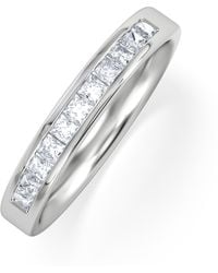 The Diamond Store - 18K Princess Diamond Half Eternity Ring 0.50Ct G/Vs - Lyst