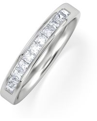 The Diamond Store - 18K Princess Diamond Half Eternity Ring 0.50Ct G/Vs - Lyst