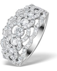 The Diamond Store - Lab Diamond Art Deco 9K Ring 1.25Ct H/Si - Lyst