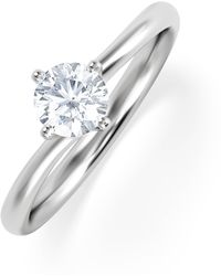 The Diamond Store - Half Carat Diamond Engagement Ring Lily Lab F/Vs1 - Lyst