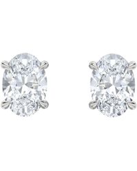 The Diamond Store - Fancy 3.00Ct Oval Cut Lab Diamond Stud Earrings - Lyst