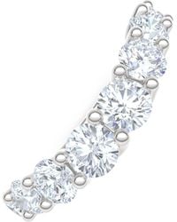 The Diamond Store - Legacy 1.73Ct Round Cut Lab Diamond Half Eternity Ring - Lyst