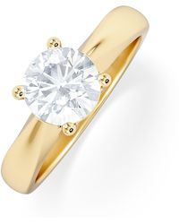 The Diamond Store - Naomi Round Cut Lab Diamond Engagement Ring 1.00Ct H/Si - Lyst