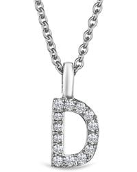 The Diamond Store - Love Letter Initial D Lab Diamond Necklace Set - Lyst