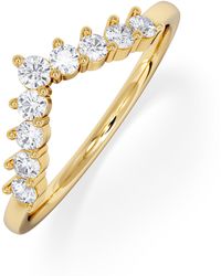 The Diamond Store - Starlit 0.30Ct Lab Diamond Wishbone Ring H/Si Quality - Lyst