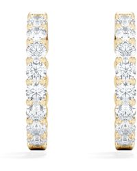 The Diamond Store - Braided 1.00Ct Round Cut Lab Diamond Hoop Earrings - Lyst