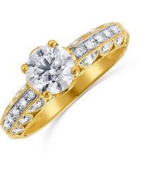 The Diamond Store - 18K Ring Lab Diamond Set Mount (1.24Ct) - Lyst