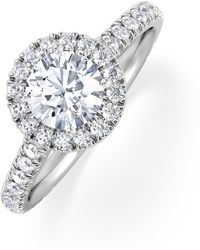 The Diamond Store - Reina Gia Diamond Halo Engagement Ring - Lyst