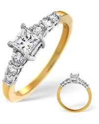 The Diamond Store - H/Si Solitaire With Shoulders Ring 1.83Ct Lab Diamond 18K - Lyst