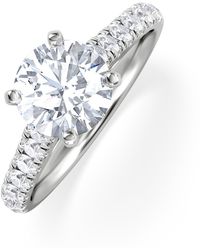 The Diamond Store - Natalia Lab Diamond Engagement Side Stone Ring 18Kw 2.00Ct F/Vs1 - Lyst