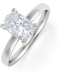 The Diamond Store - Origin 1.00Ct Oval Cut Lab Diamond Solitaire Engagement Ring - Lyst