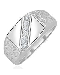 The Diamond Store - Lab Diamond Signet Ring 0.25Ct H/Si - Lyst