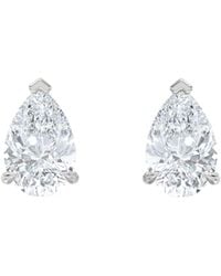 The Diamond Store - 3.00Ct Pear Cut Lab Diamond Stud Earrings - Lyst