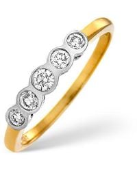 The Diamond Store - 18K 5 Stone Diamond Ring 1.00Ct H/Si - Lyst