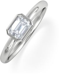 The Diamond Store - Horizon Emerald Cut Lab Diamond Solitaire Ring 0.50Ct H/Si - Lyst