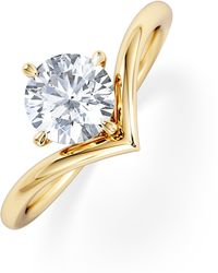 The Diamond Store - Vela 1.00Ct Round Cut Lab Diamond Solitaire Engagement Ring - Lyst