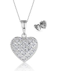 The Diamond Store - Diamond 0.47Ct Heart Pendant Necklace 9K - Lyst
