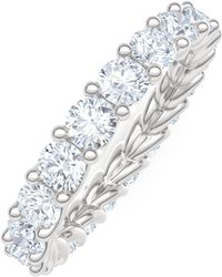 The Diamond Store - Legacy 2.00Ct Round Cut Lab Diamond Eternity Ring - Lyst