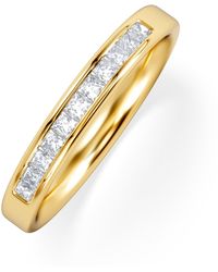 The Diamond Store - Eterna Lab Diamond Princess Cut Half Eternity Ring 0.30Ct H/Si - Lyst