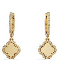 The Diamond Store - Florence 0.15Ct Lab Diamond Halo Huggie Earrings - Lyst
