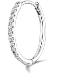 The Diamond Store - Single Stellato Diamond Huggie Earring 0.09Ct - Lyst