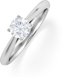 The Diamond Store - Half Carat Diamond Engagement Ring Elysia Lab F/Vs1 18K - Lyst