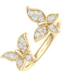 The Diamond Store - Papillon 0.20Ct Lab Diamond Ring 18K Vermeil - Lyst
