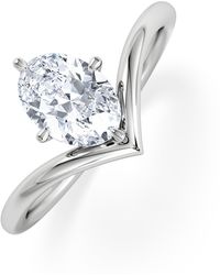 The Diamond Store - Vela 1.00Ct Oval Cut Lab Diamond Solitaire Engagement Ring - Lyst